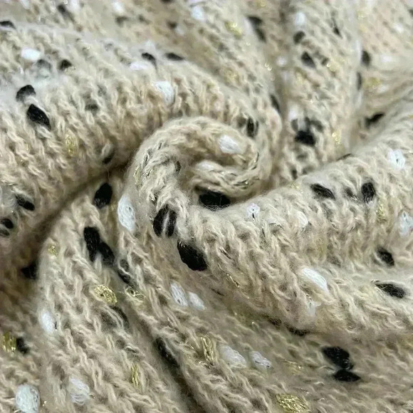 Multicolor Casual Women's Marled Knit Drop Shoulder Sweater - Picture 4 of 6